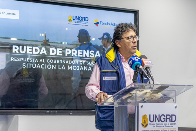 UNGRD le responde al gobernador de Sucre sobre La Mojana