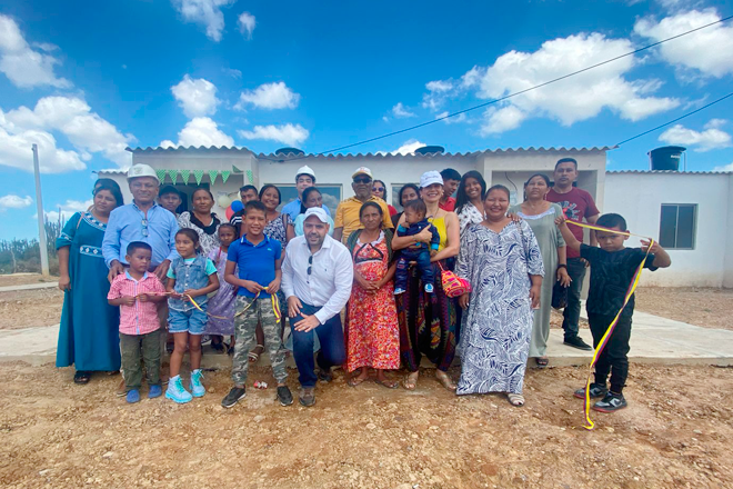 Más de 130 habitantes de Uribia en el departamento de La Guajira tienen casa propia