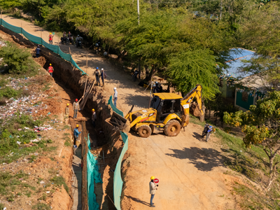 Visita de obra Obras contra inundaciones  Frente 3 Magangué, Bolívar