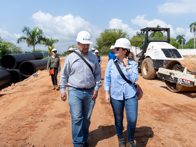Visita de obra Obras contra inundaciones San Marcos, Sucre