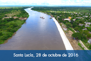 Listos primeros 300 metros de colchacreto en Santa Lucía