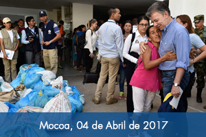 Avanza entrega de ayudas y plan para la reconstrucción de Mocoa