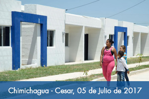 Presidente Juan Manuel Santos entrega 110 nuevas casas adaptadas al cambio climático en Chimichagua (Cesar)