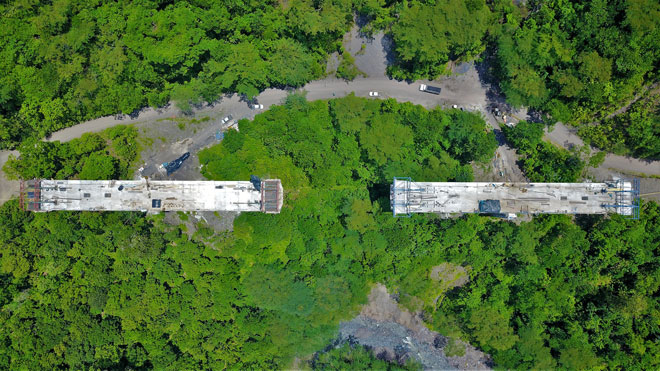 Construcción de viaducto en vía Cimitarra- Landázuri tiene un avance del 75% 