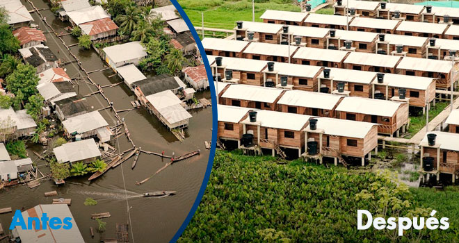 Casas que cambian la vida en medio del agua en Riosucio (Chocó)
