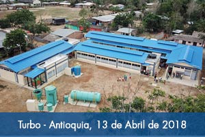 Más de 300 niños ya cuentan con nuevo colegio en las montañas de Turbo (Antioquia)
