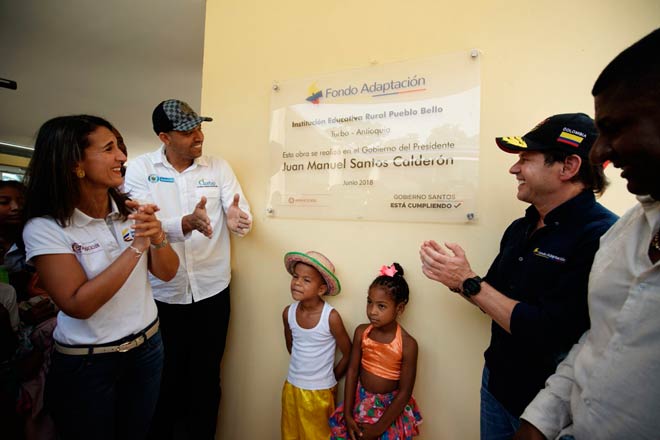 Alumnos de Turbo (Antioquia) ya cuentan con un nuevo colegio adaptado al cambio climático
