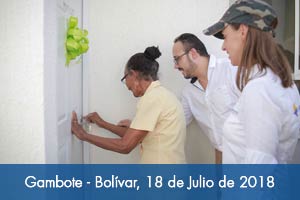 Avanza reubicación de familias que habitaban en zonas de riesgo en Gambote (Bolívar)
