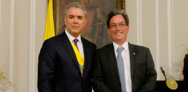 Presidente Iván Duque posesiona a Alberto Carrasquilla Barrera como Ministro de Hacienda y Crédito Público